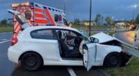 Bei Unfall in Kreuzlingen TG in Kreiselanlage gefahren